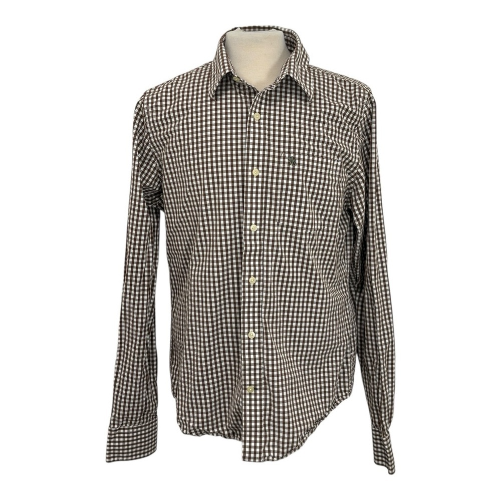 Abercrombie & Fitch Muscle Fit Mens XL Check Button Down Shirt Preppy Casual